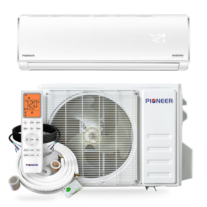 Pioneer Diamante Pro™ 24,000 BTU 21 SEER2 230V High-Wall Ductless Mini-Split Air Conditioner Inverter Heat Pump with 16 Ft. Kit - WYT024GLSI20RL