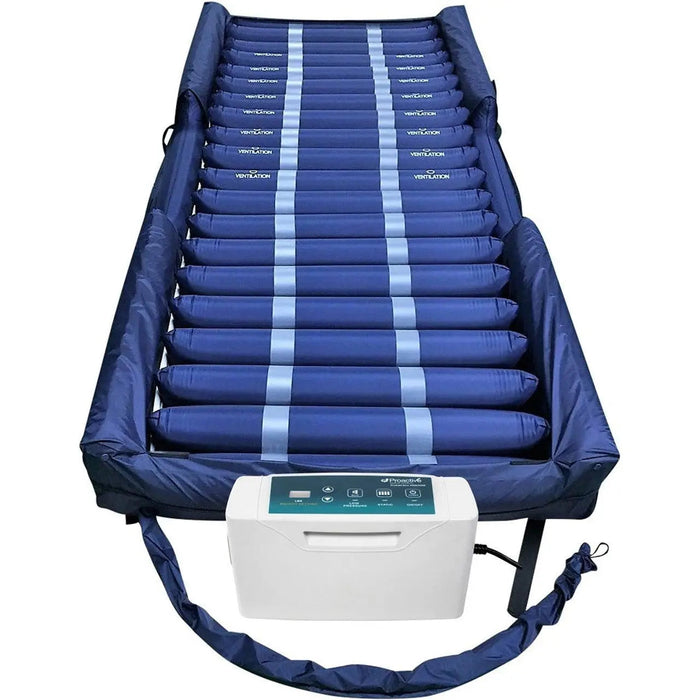 Proactive Medical Protekt Aire 4600DXAB Low Air Loss/Alternating Pressure Mattress System with Digital Pump, Raised Side Air Bolsters & Cell-On-Cell Support Base