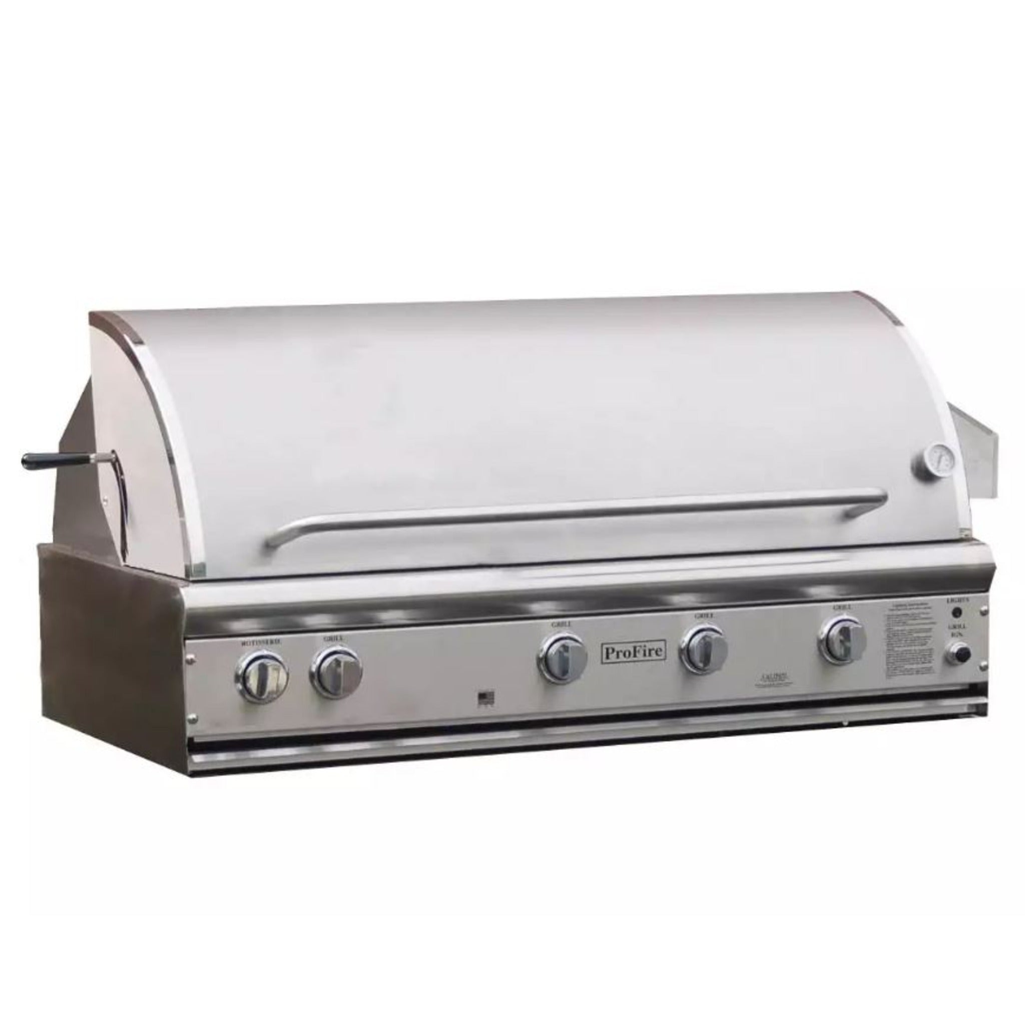 ProFire Deluxe Briquette Series 48-Inch Built-In Infrared Hybrid Grill With Rotisserie - BQDLX48RIH-P