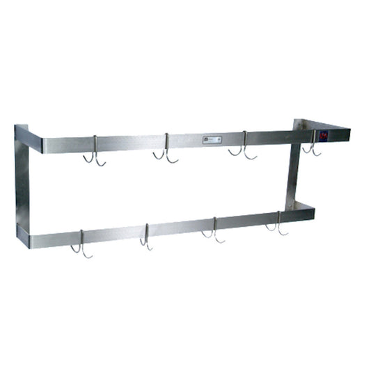 John Boos PRW22 Wall Mount 60" Double Bar Pot Rack