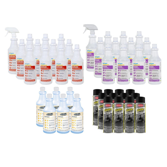 Trusted Clean Pet & Other Specialty Stain Removal Carpet Cleaning Chemical Package (4 Different Chemicals) - PTI-CARCHEM3