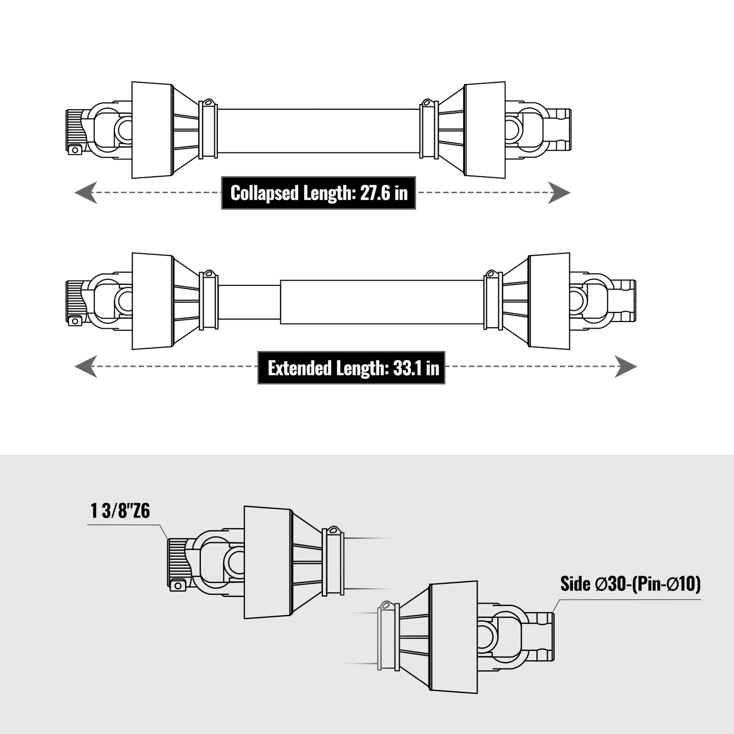 100” Mechmaxx 3-Point Hitch 6 Rotary Pull-Type Hay Rake Tedder , 15-50Hp , HT100