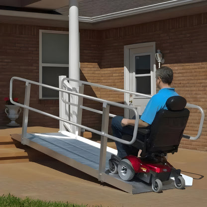 PVI OnTrac Wheelchair and Scooter Access Ramp with Handrails