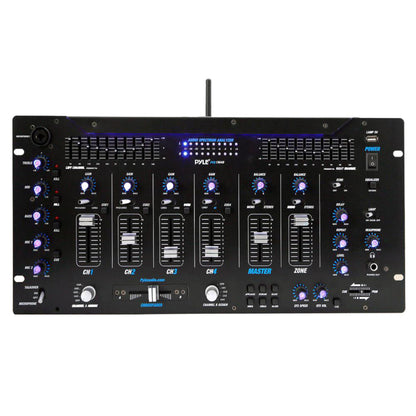 Pyle PYD1964B.5 6 Channel Bluetooth DJ Studio Audio Board Mixer System (2 Pack) - 219158