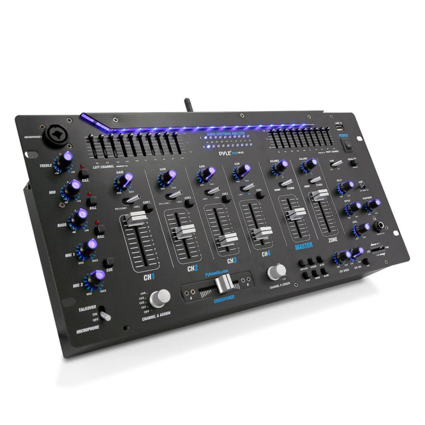 Pyle PYD1964B.5 6 Channel Bluetooth DJ Studio Audio Board Mixer System (2 Pack) - 219158