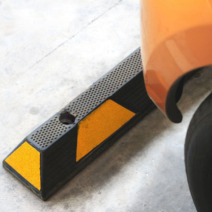 Pyle PCRSTP14 72" Car/Truck Vehicle Driveway Parking Wheel Stop Block (8 Pack) - 221475