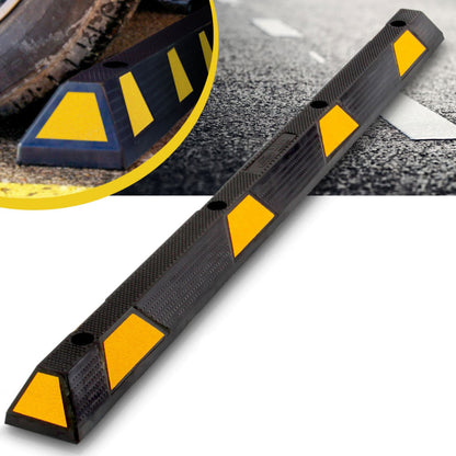 Pyle PCRSTP14 72" Car/Truck Vehicle Driveway Parking Wheel Stop Block (8 Pack) - 221475