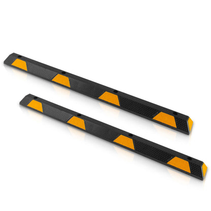 Pyle PCRSTP14 72" Car/Truck Vehicle Driveway Parking Wheel Stop Block (8 Pack) - 221475