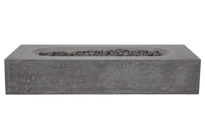 PyroMania Fire - Alchemy Rectangle Concrete Fire Pit Table - AL-CH-LP