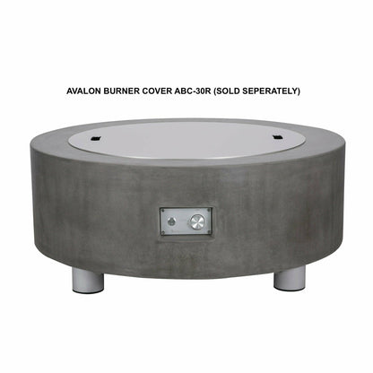 PyroMania Fire - Avalon Round Concrete Fire Pit Table - AV-CH-NG