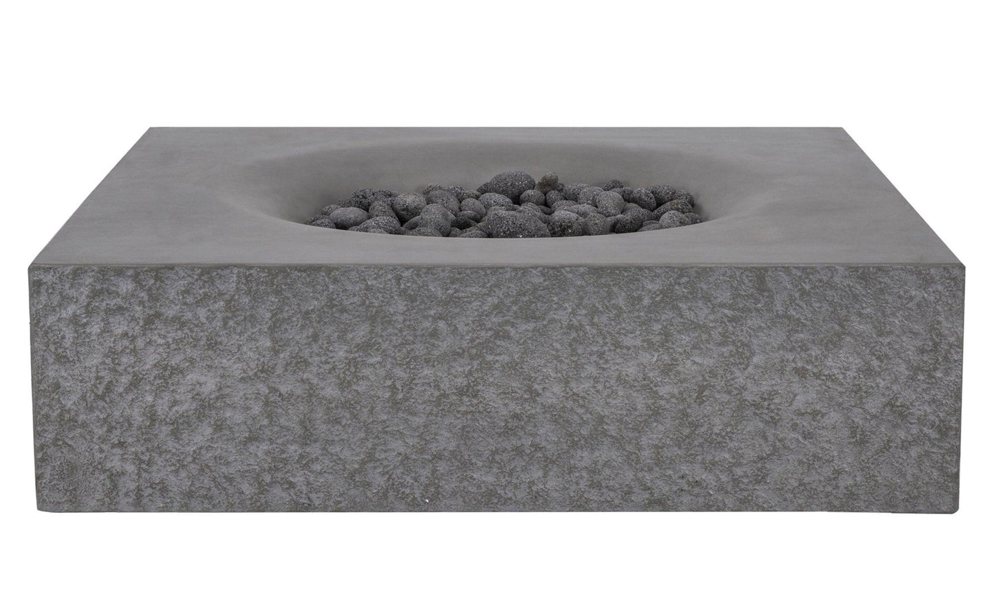 PyroMania Fire - Monument Square Concrete Fire Pit Table - MN-CH-LP