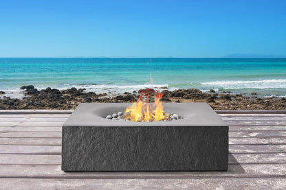 PyroMania Fire - Monument Square Concrete Fire Pit Table - MN-CH-LP