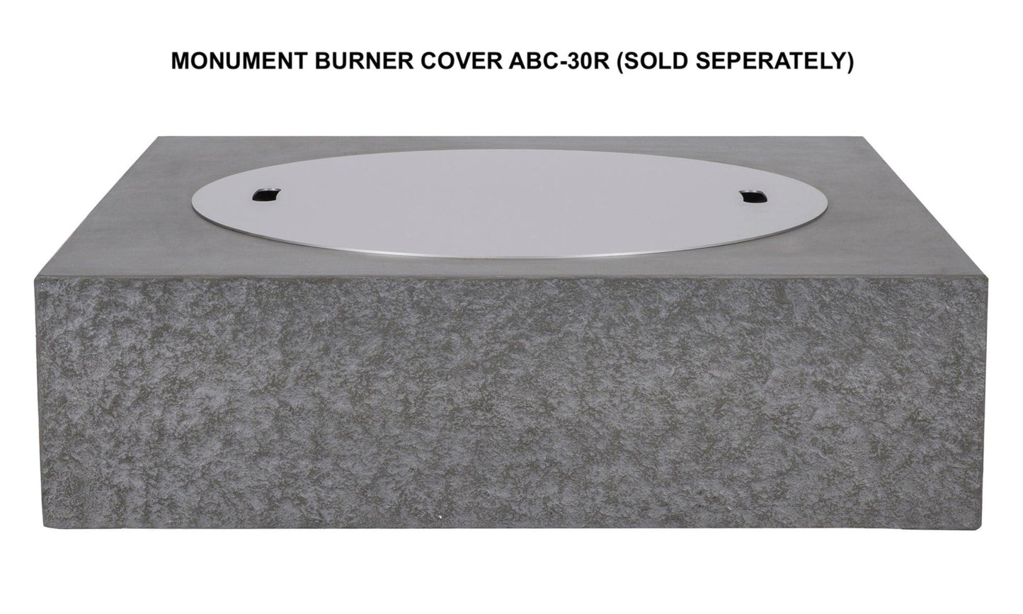 PyroMania Fire - Monument Square Concrete Fire Pit Table - MN-CH-LP