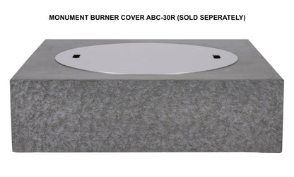 PyroMania Fire - Monument Square Concrete Fire Pit Table - MN-CH-LP