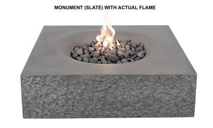 PyroMania Fire - Monument Square Concrete Fire Pit Table - MN-CH-LP