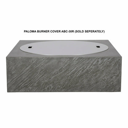 PyroMania Fire - Paloma Square Concrete Fire Pit Table - PA-CH-LP