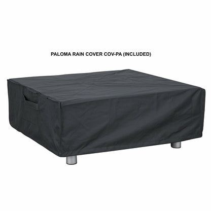 PyroMania Fire - Paloma Square Concrete Fire Pit Table - PA-CH-LP