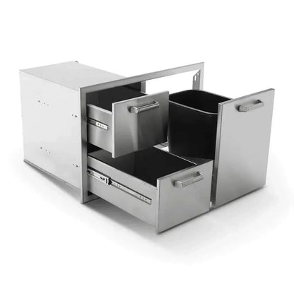 Quivira 36" Combo Trash Rollout with Two Drawers - 12022764