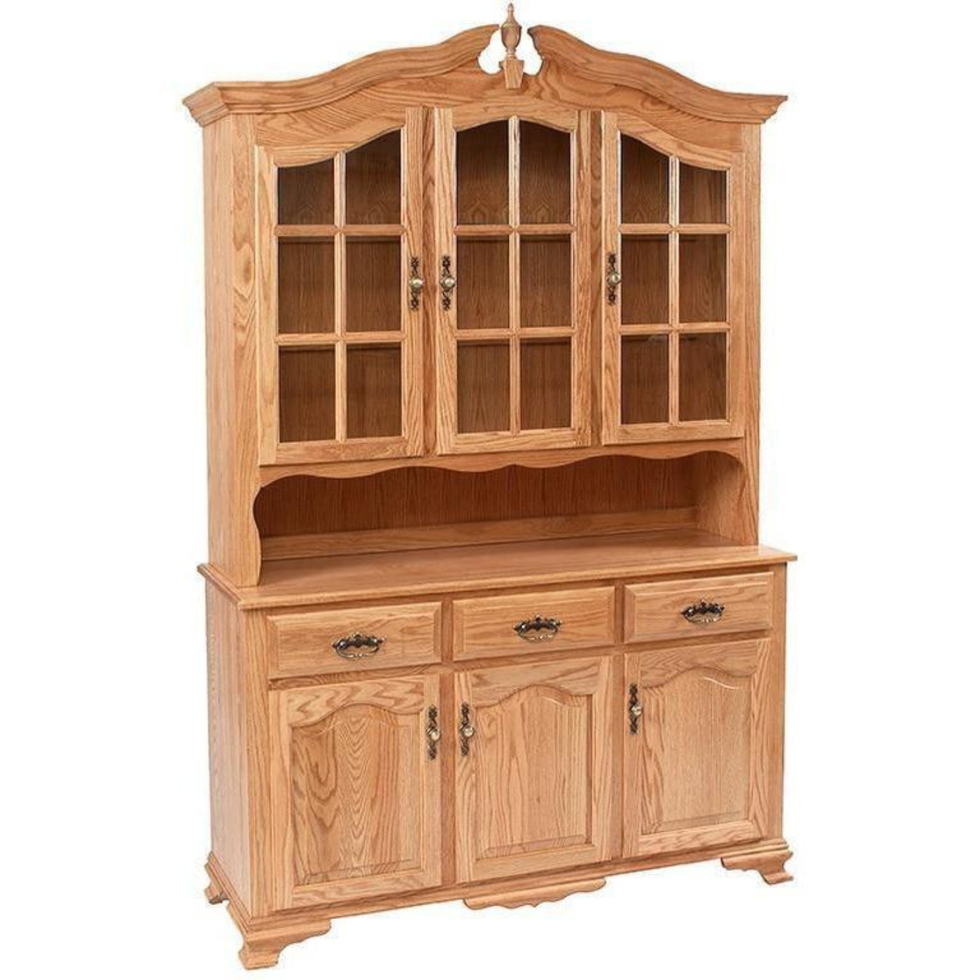QW Amish Bavarian 3 Door Hutch - 172P-B300LD-MULLIONS