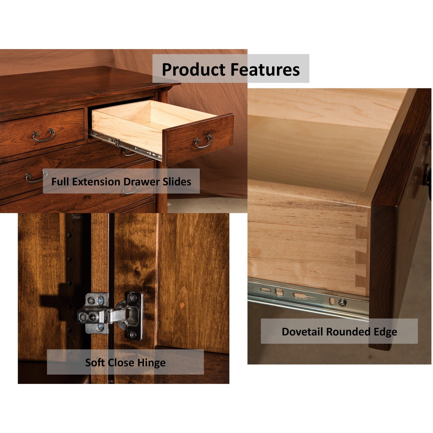 QW Amish Artesa 2 Drawer Armoire - 105R-JRA-041