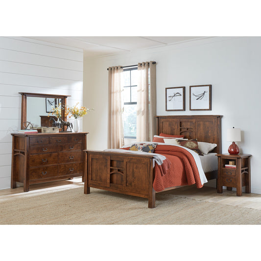 QW Amish Artesa 9 Drawer Dresser with Optional Beveled Mirror - 105R-JRA-057
