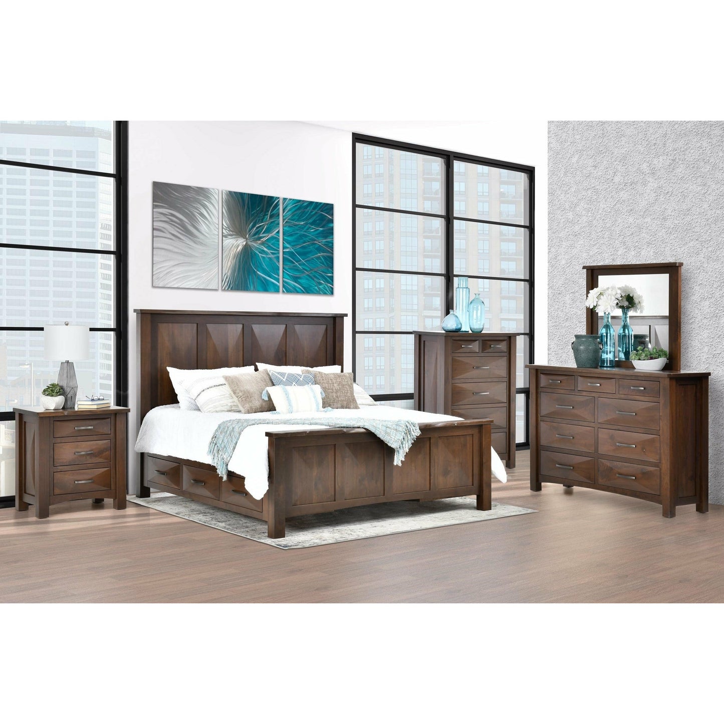 QW Amish Atley Live Edge Nightstand - 857W-ATL-111-LE-NS