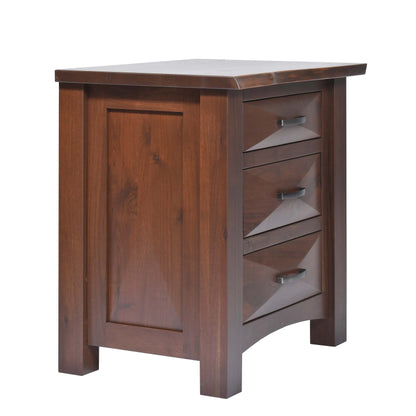 QW Amish Atley Live Edge Nightstand - 857W-ATL-111-LE-NS
