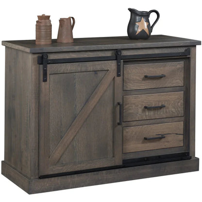 QW Amish Barn Door Cottage Buffet & Optional Hutch - 134N-1601