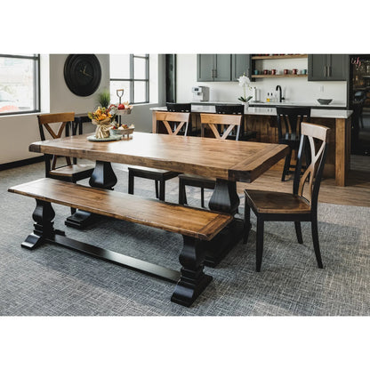 QW Amish Bellevue 6pc Set - 396R-HILLSIDE-3"FALSE W/ BREADBOARDS, 821Y-BROOKE