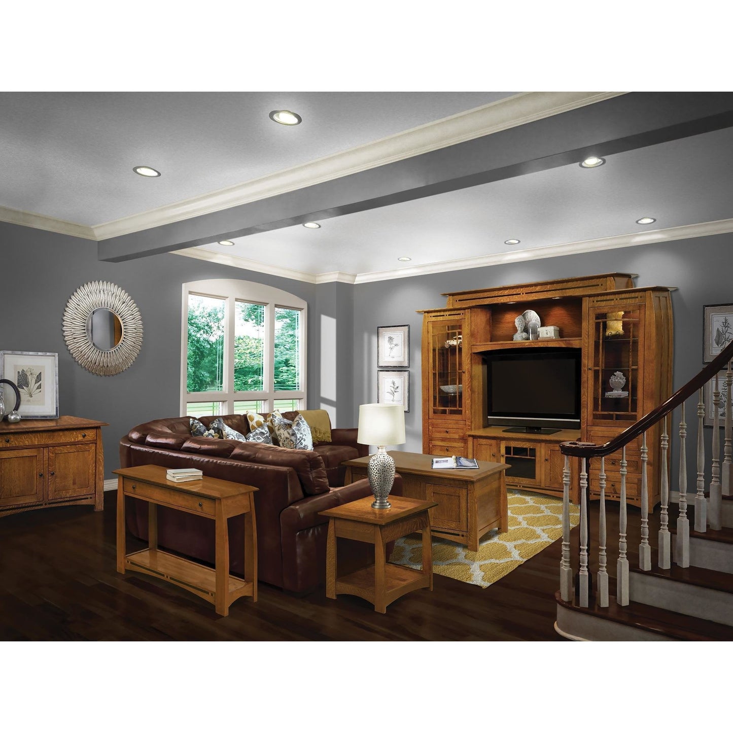 QW Amish Boulder Creek 72" Media Console - 639V-FVE-072-BC-BP