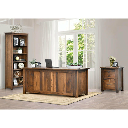 QW Amish Bozeman Reclaimed 72" Executive Desk - 857W-1401