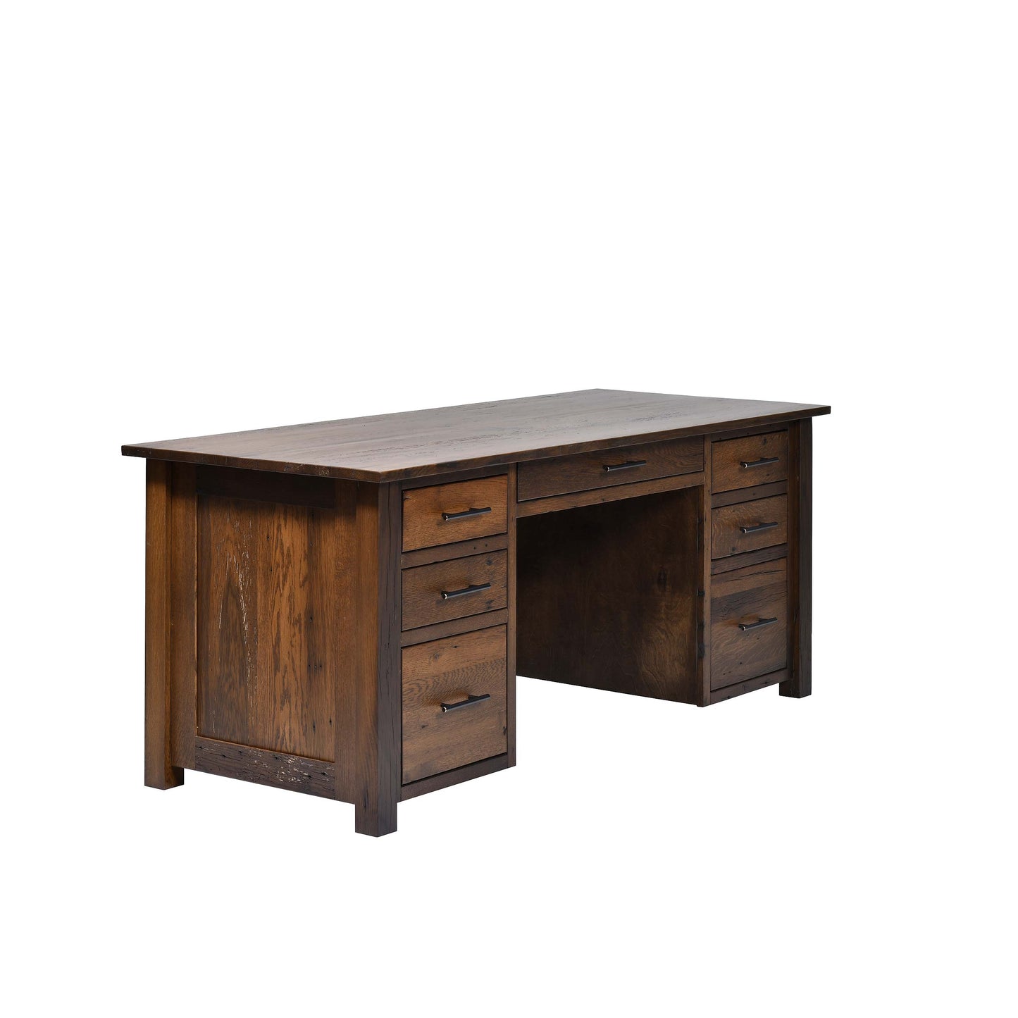 QW Amish Bozeman Reclaimed 72" Executive Desk - 857W-1401