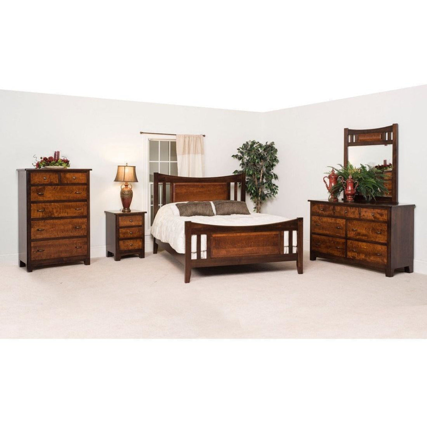 QW Amish Brockton Dresser & Optional Mirror - 191F-BT-1615