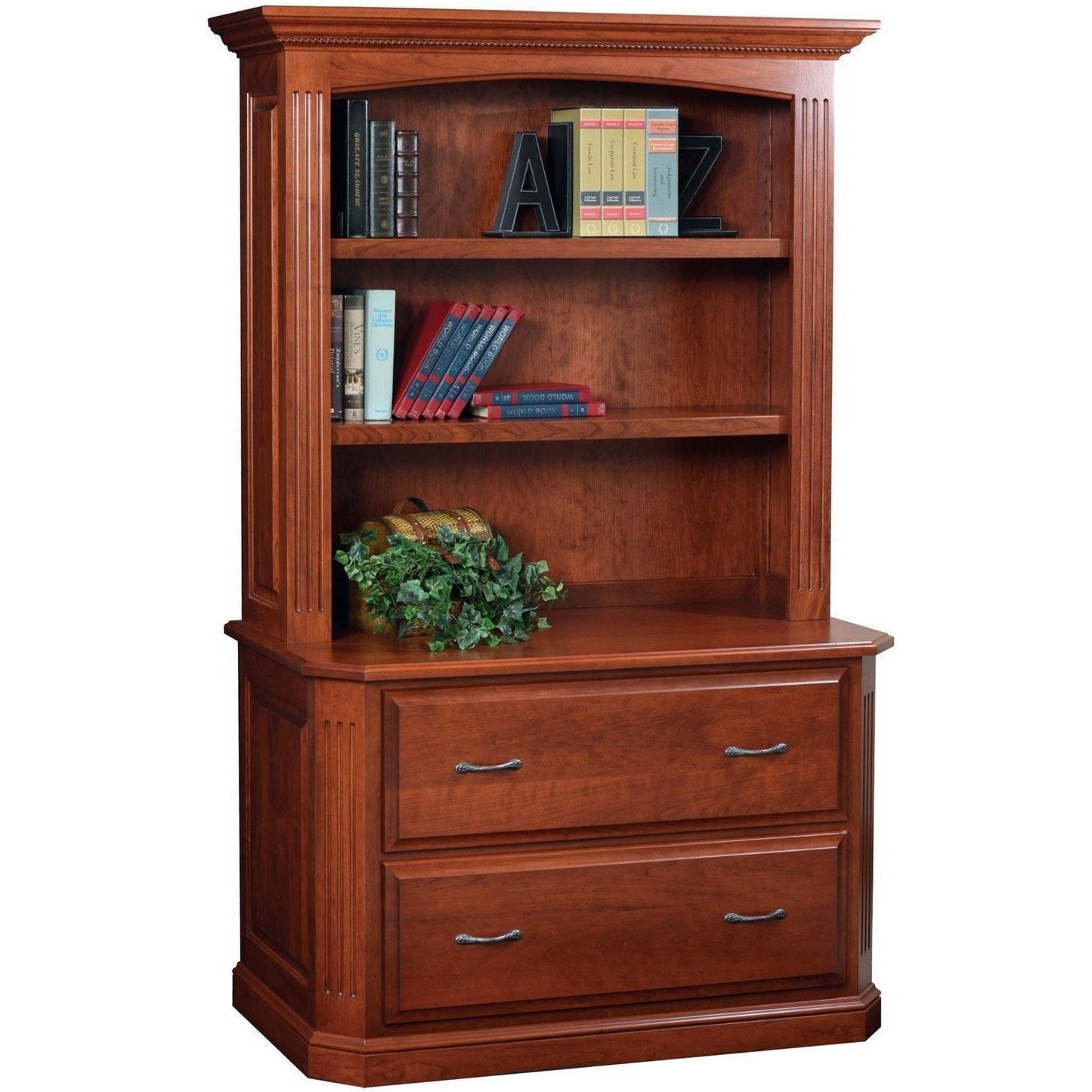 QW Amish Buckingham Lateral File & Optional Bookshelf - 450C-BUC-104
