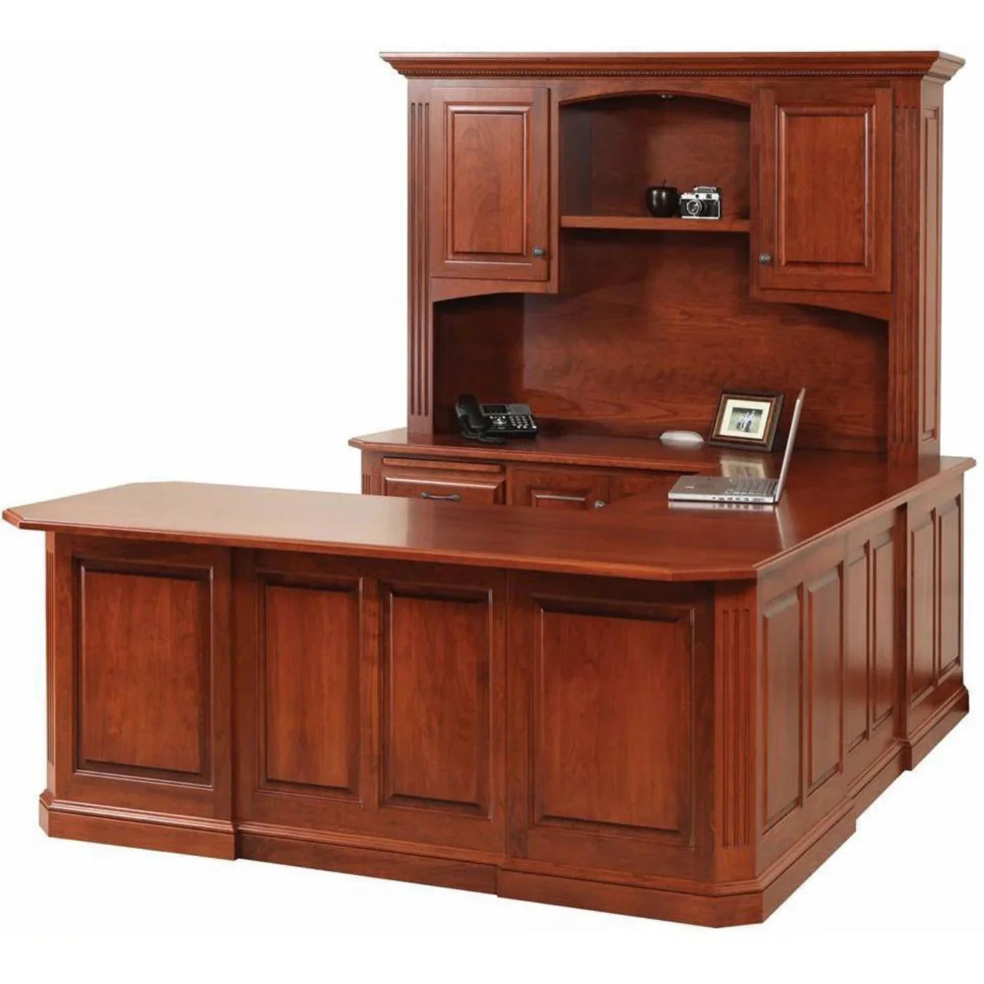 QW Amish Buckingham U-Shape Desk w/ Optional Hutch - 450C-BUC-122