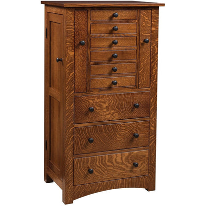 QW Amish Bungalow Mission Jewelry Armoire - 195F-154