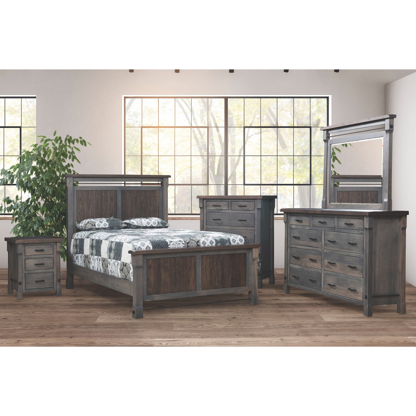 QW Amish Carla Bed - 214W-405-FU