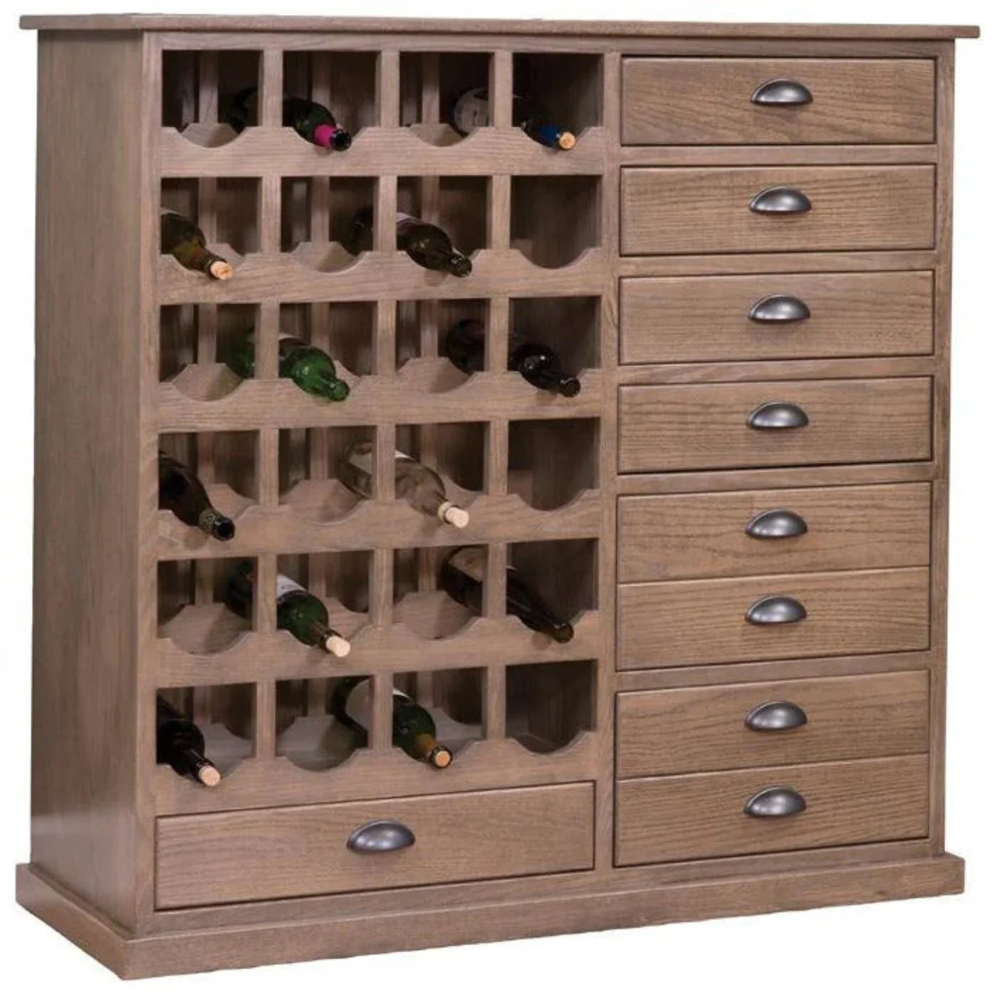 QW Amish Combo Wine Cabinet - 852P-290-1848-48