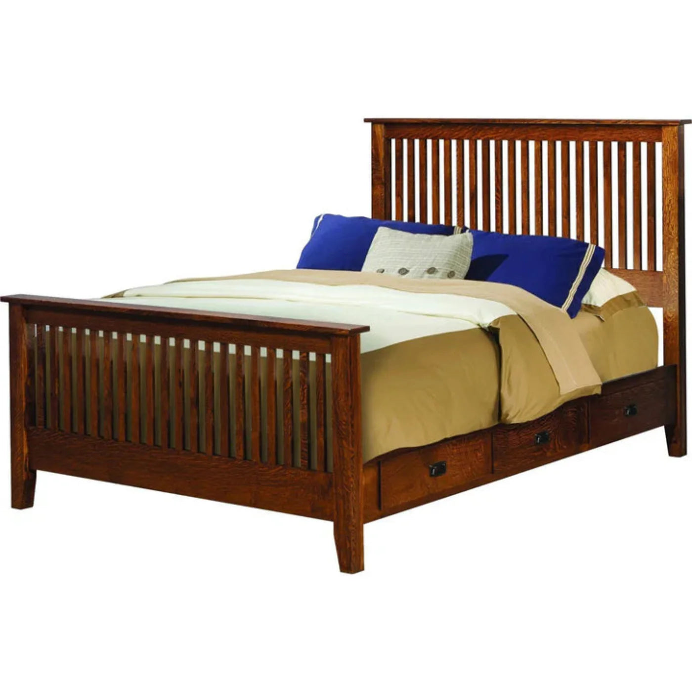 QW Amish Elkins Bed with Storage Option - 252B-EMQ