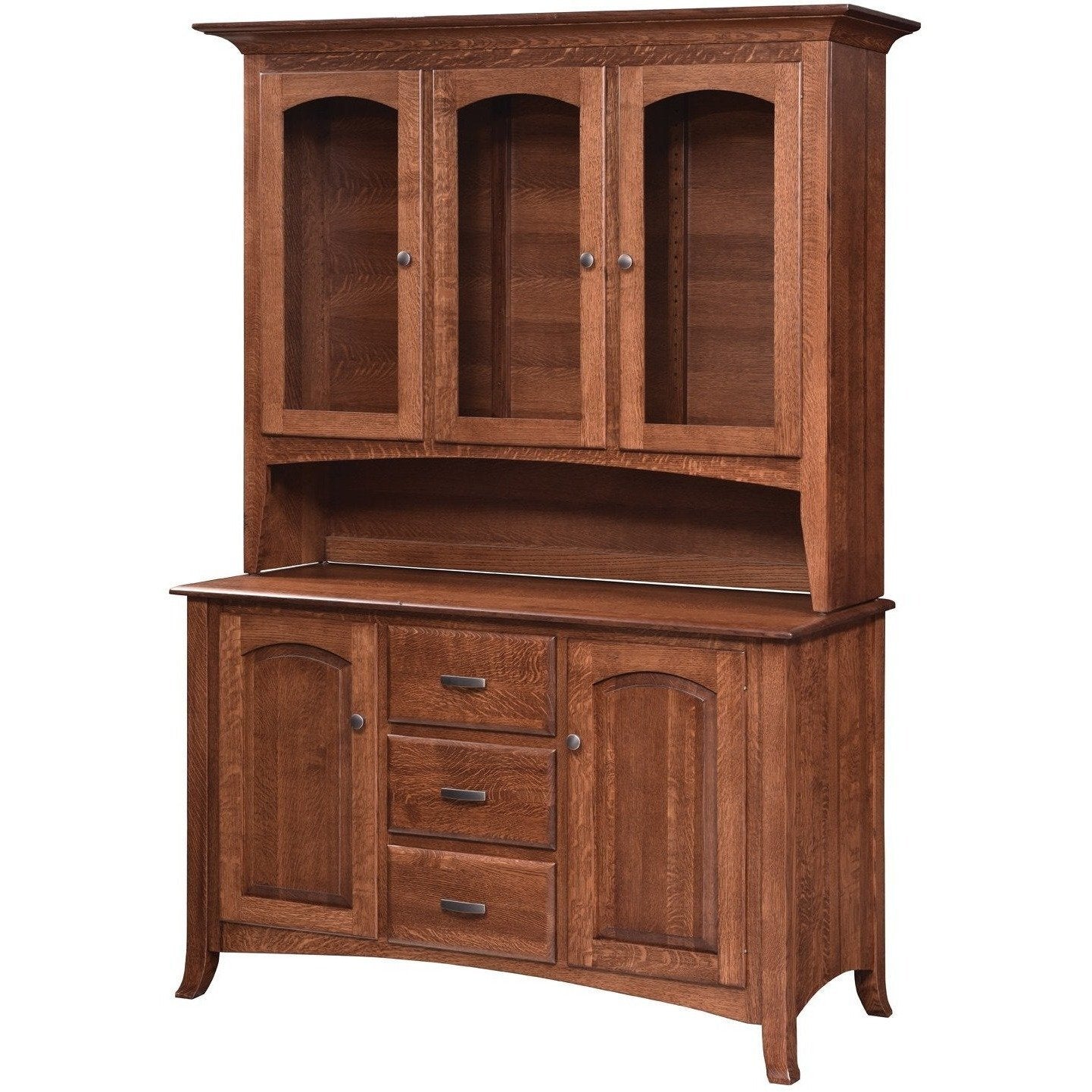 QW Amish Galveston 3 Door Hutch & Buffet - 870K-GAH3-3BC