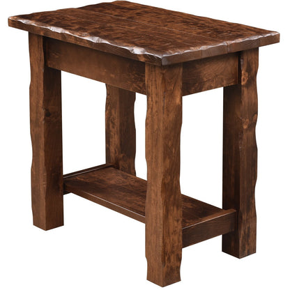 QW Amish Hewn Side Table - 184O-HHD-1624-S