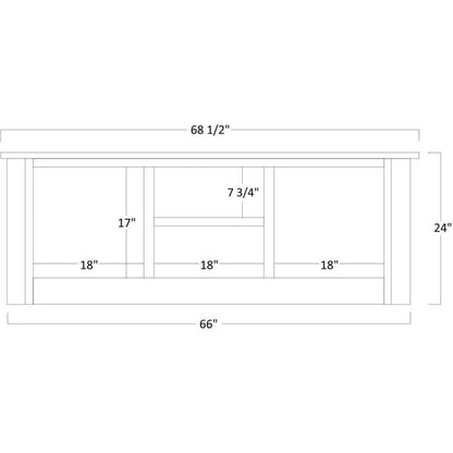 QW Amish Lexington Entertainment TV Stand - 450C-LEX-352