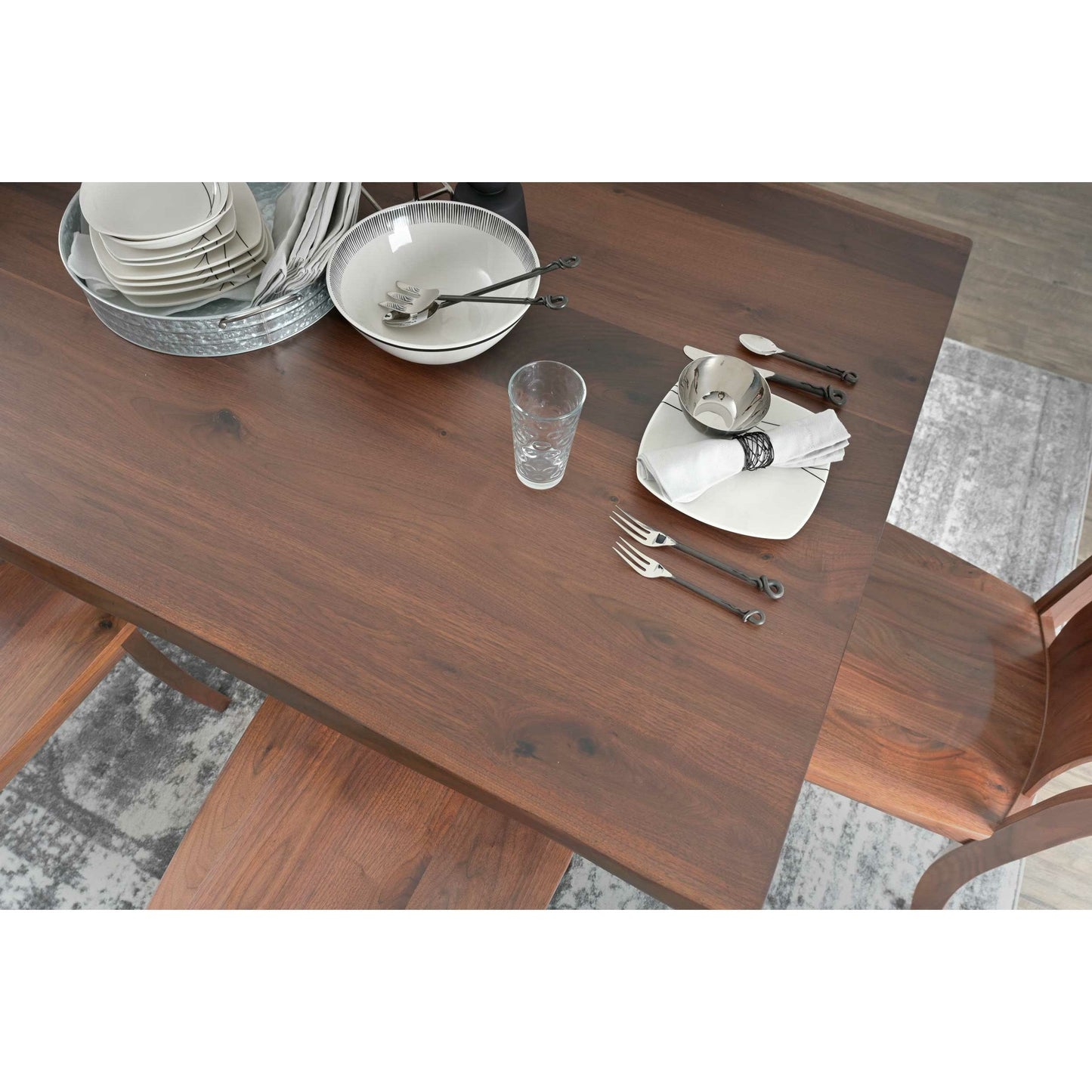 QW Amish Manhattan Live Edge Table - 371Y-MANHATTAN