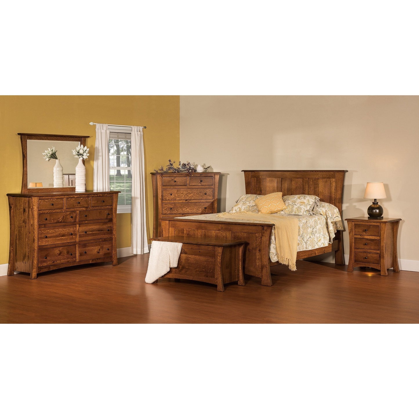 QW Amish Matison 3 Drawer Nightstand - 105R-JRMT-021