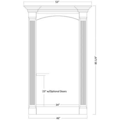 QW Amish Montereau Office Bookcase - 450C-MON-1611