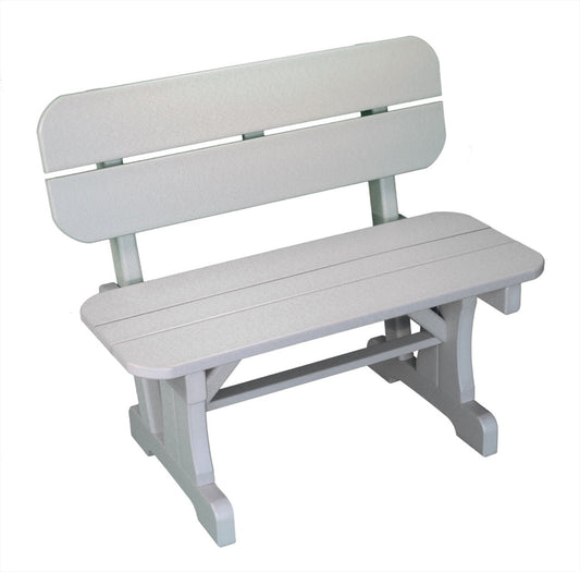 QW Amish Patio Bench w/ Back (choose your size) - 121L-BWB1536