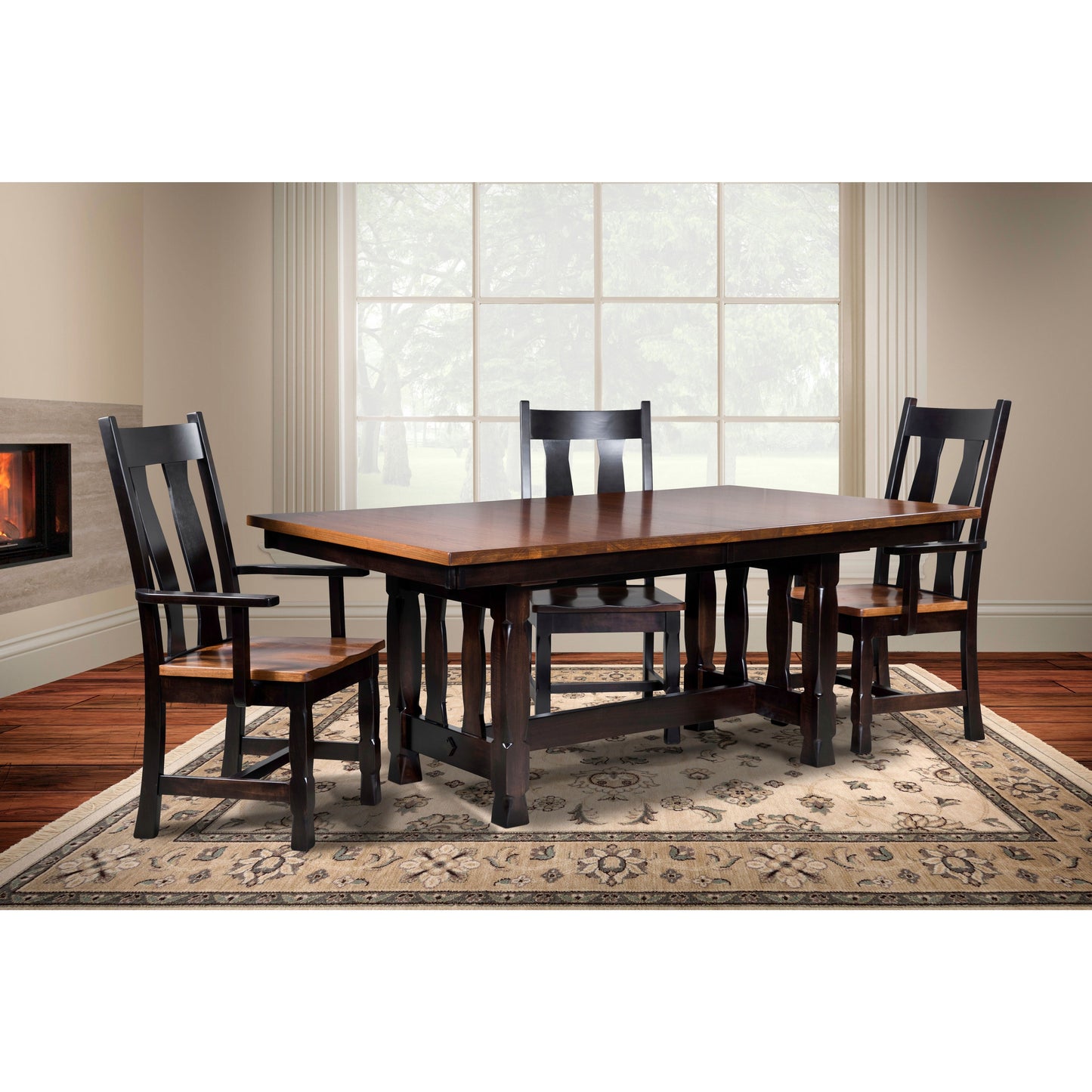 QW Amish Rock Island Arm Chair - 167C-ROCK ISLAND-ARM