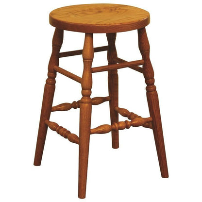 QW Amish Traditional Turned Leg Stool - 158A-14
