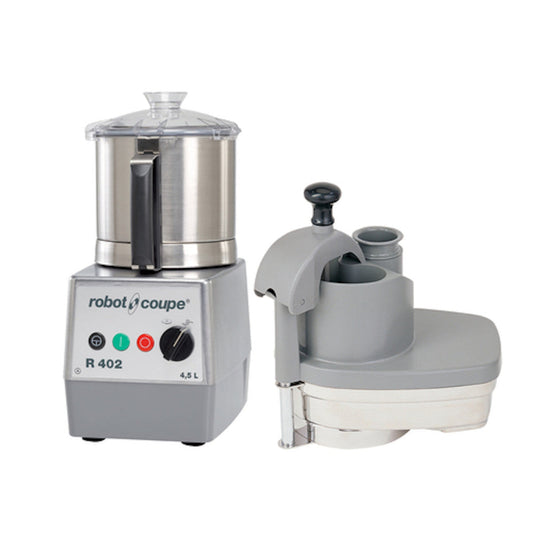 Robot Coupe R402A Combination Continuous Feed Food Processor with 4.5 Qt. Stainless Steel Bowl - RCR402