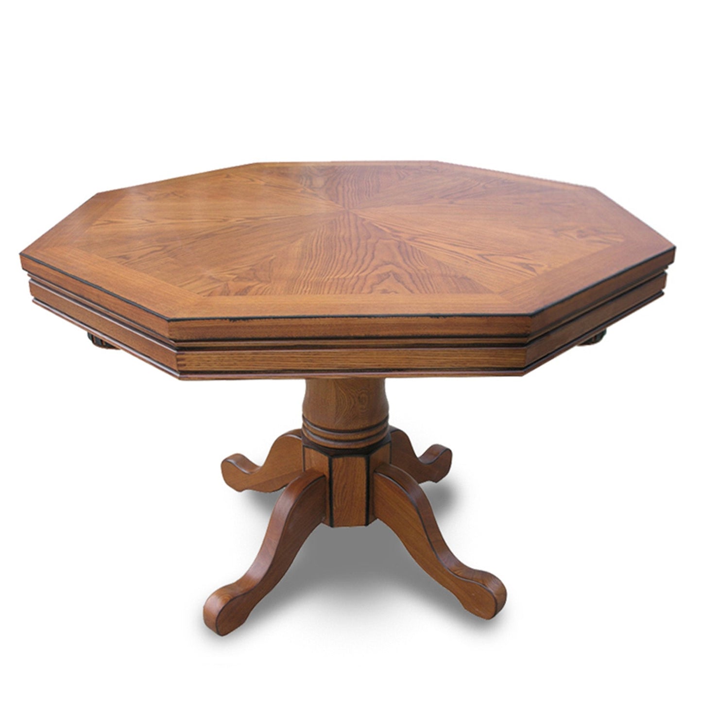 Hathaway Kingston Oak 3 in 1 Poker Table Set with Chairs - BG2351